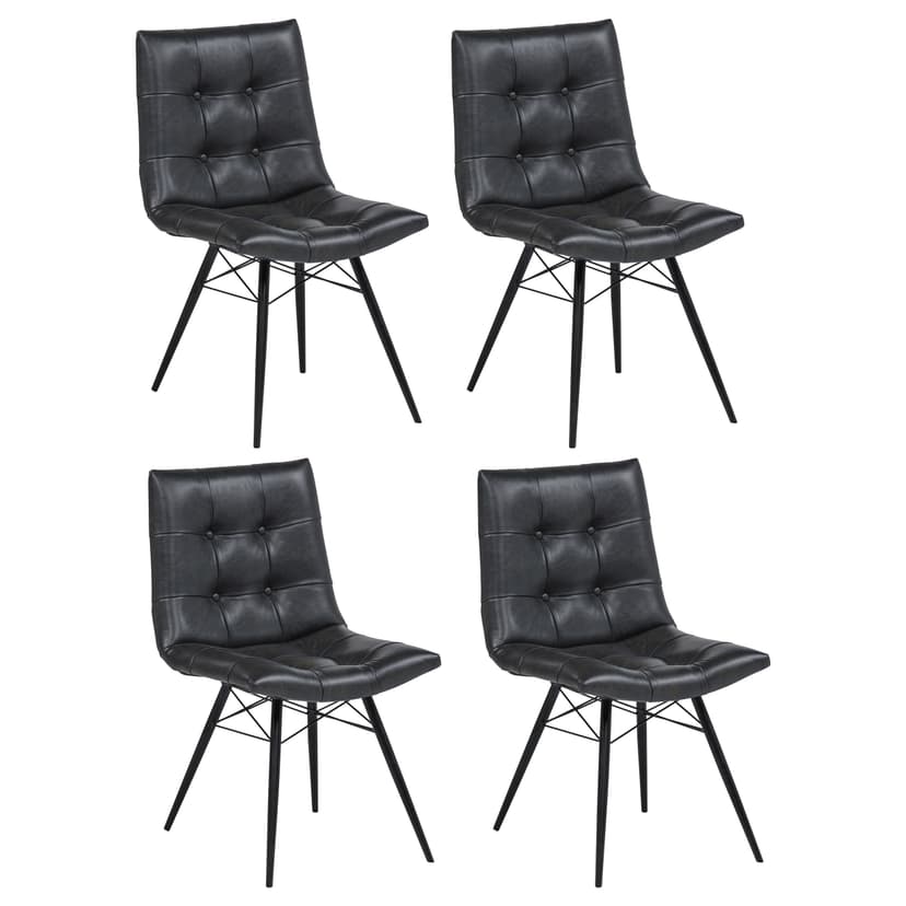 Aiken Upholstered Dining Side Chair Charcoal (Set of 4)