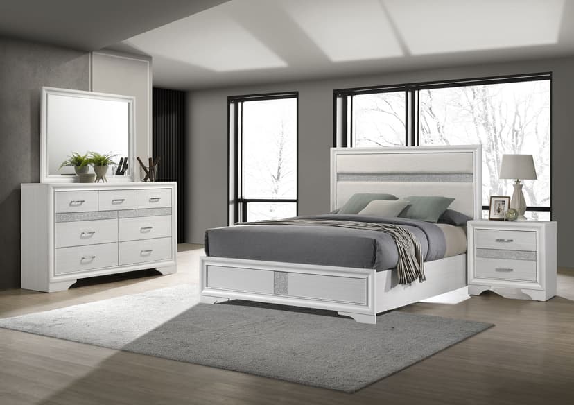 Miranda 4-piece Eastern King Bedroom Set White