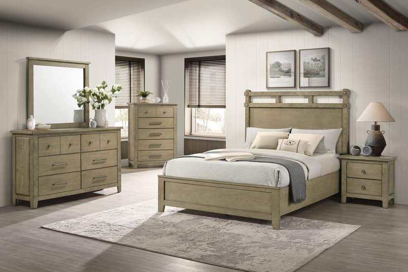 Hazlewood 5-piece Eastern King Bedroom Set Vineyard Oak