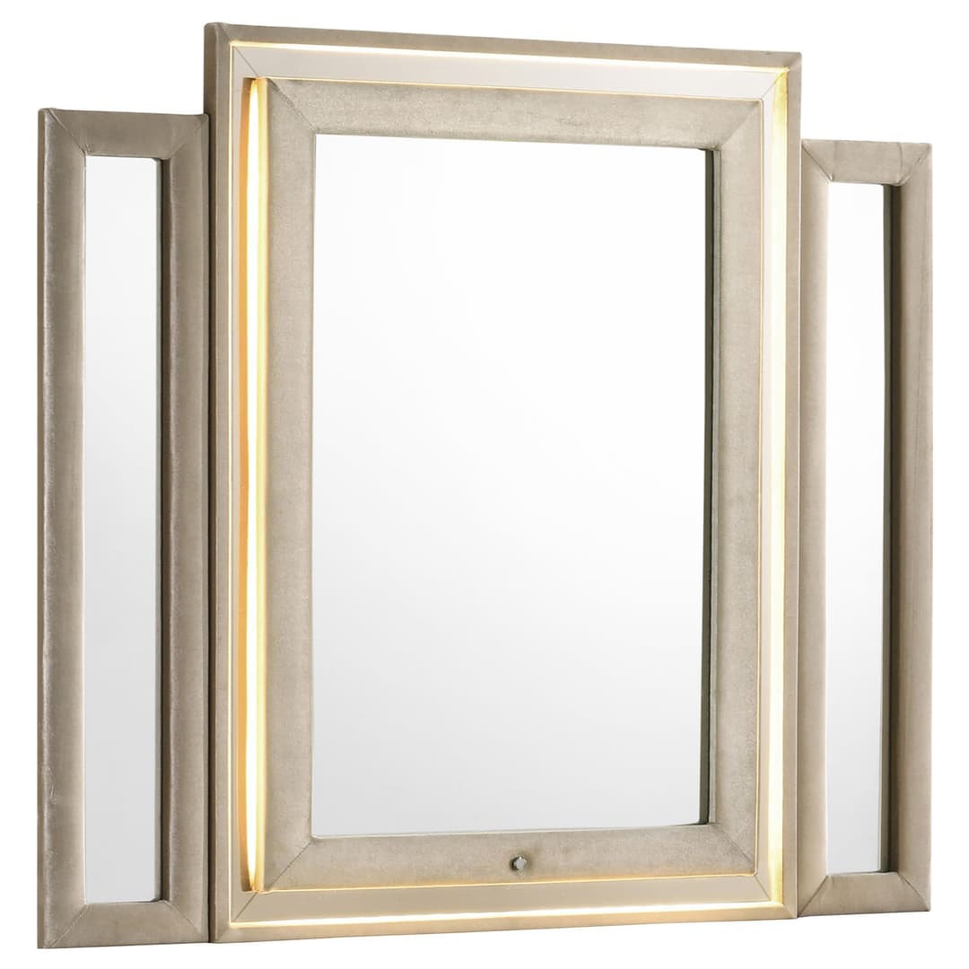 Lorient LED Dresser Mirror Ivory and Camel