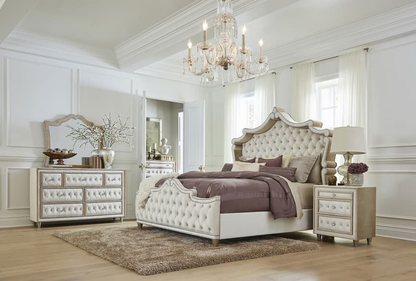 Antonella 5-piece Eastern King Bedroom Set Ivory 