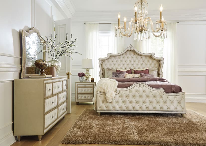 Antonella 4-piece California King Bedroom Set Ivory 