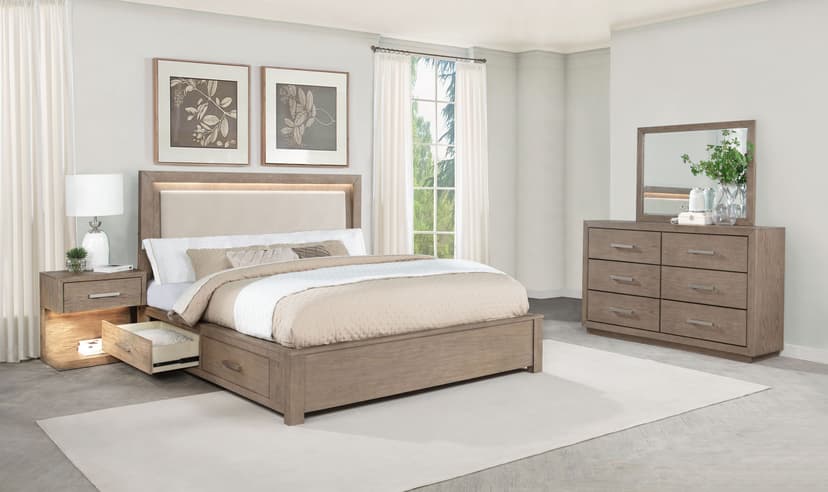 Kenora 4-piece Queen Bedroom Set Barley Brown