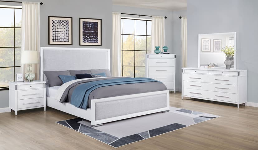 Gracemont 5-piece California King Bedroom Set White